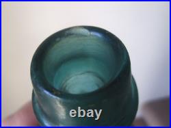 NICE TEAL COLORED HAT SODA W. E. BROCKWAY NEW YORK NICE IRON PONTIL 1850s ERA L@@K