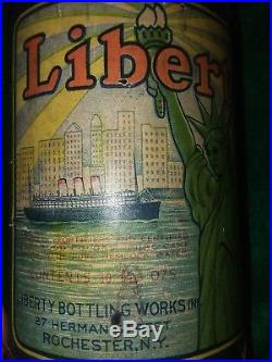 NYC Liberty Soda Paper Label Statue Of Liberty NY Harbor Medical bottleROCHESTER