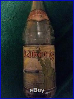 NYC Liberty Soda Paper Label Statue Of Liberty NY Harbor Medical bottleROCHESTER