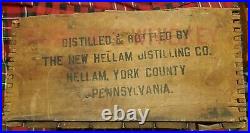New Hellam Distilling Co PA Pure Rye Whiskey Wood Bottle Crate York Valley