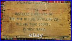 New Hellam Distilling Co PA Pure Rye Whiskey Wood Bottle Crate York Valley