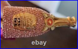 New Kate Spade Make Magic Champagne Bottle Hinged Bracelet Rose Gold Crystals