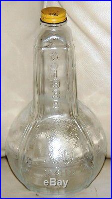 New York 1938-1940 $2600.00 1st Worlds Fair Clear Glass Bottle with Cap