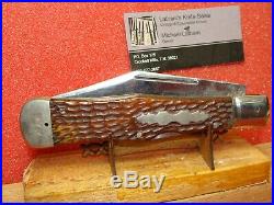 New York Knife Co. Walden Ny-1878-1931-large Coke Bottle Lock Back Bovine