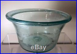 New York State Blown Glass Serving Bowl Heavy & Crude