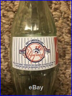 New York Yankees 2003 Coca-Cola Commemorative 100th Anniversary Used Bottle