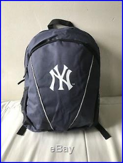 New York Yankees School Book Bag Backpack With Two Zippers And Bottle Holder