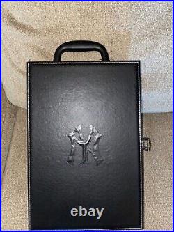 New York Yankees Wine Bottle Leather Box Carrier Case with Wine Key and Tools