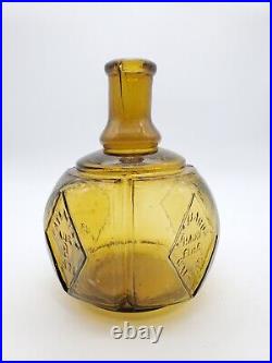 Nice Golden Yellow Haywards Hand Fire Extinguisher / 1871 NY Glass Bottle Empty