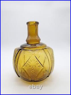 Nice Golden Yellow Haywards Hand Fire Extinguisher / 1871 NY Glass Bottle Empty