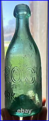 Nice Greenish Aqua Blob Soda W. E. Brockway New York Iron Pontil 1850's Era L@@k