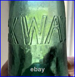 Nice Greenish Aqua Blob Soda W. E. Brockway New York Iron Pontil 1850's Era L@@k