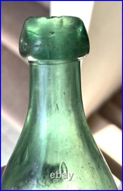 Nice Greenish Aqua Blob Soda W. E. Brockway New York Iron Pontil 1850's Era L@@k