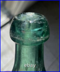 Nice Greenish Aqua Blob Soda W. E. Brockway New York Iron Pontil 1850's Era L@@k