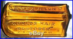 Nice Root Beer/Peach MRS S. A. ALLENS HAIR RESTORER NEW YORK Great Color MINT