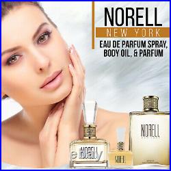 Norell New York Gift Set Eau De Perfume Spray 3.4oz Body Oil 8oz Perfume. 25oz