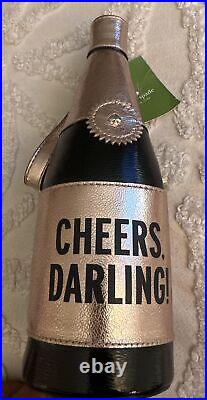 Nwt Kate Spade Champagne Bottle Cheers Darling Bag Wristlet Clutch Purse Party