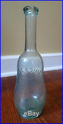OLD CONE & SMITH UNUSUAL SHAPED BOTTLE NEW YORK CRUDE RARE c 1860's