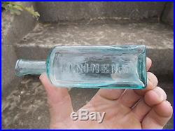 OPEN PONTIL GENESSEE LINIMENT RARE 1840s ROCHESTER, NY BOTTLE SHINY NEAR MINT