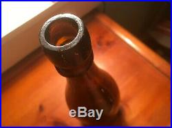 Old Bottle Western CC HALEY CALIFORNIA POP BEER 1872 Matthews Patent NY Crude