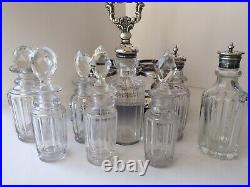 Old Cruet Set with Eight Bottles Engraved N. Y. S. E. G. A. 1963