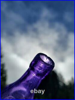 Old Deep Amethyst POUGHKEEPSIE New York Beer Bottle Old New England Liquor