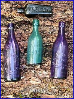 Old Deep Amethyst POUGHKEEPSIE New York Beer Bottle Old New England Liquor