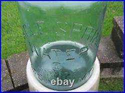 Old Eagle Spring Water Co Catskill Mts Edgewood Ny 5 Gallon Carboy Glass Rare