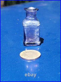 Old Miniature Rochester New York Medicine? Tiny Amethyst D. Mitchell Drug Bottle