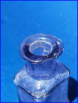 Old Miniature Rochester New York Medicine? Tiny Amethyst D. Mitchell Drug Bottle