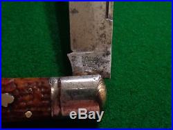 Old RARE New York Knife Hammer Brand Large COKE Bottle Folding Hunter Lock Back