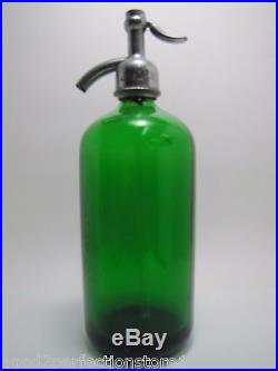 Old SIEGELS GOLDEN MEDAL BOTTLING Co NEW YORK Green Glass Seltzer Bottle