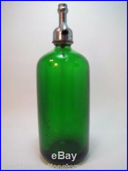 Old SIEGELS GOLDEN MEDAL BOTTLING Co NEW YORK Green Glass Seltzer Bottle