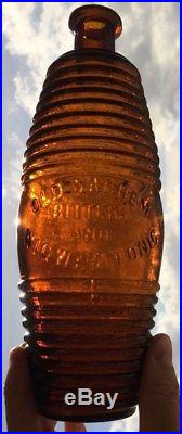 Old Sachem Bitters & Wigwam Tonic Bottle Barrel Figural New York NY Indian Cure
