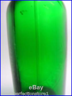 Old Siegel's Golden Medal Bottling Co New York Green Glass Seltzer Bottle