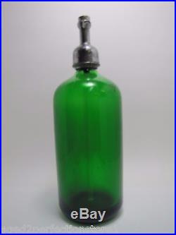 Old Siegel's Golden Medal Bottling Co New York Green Glass Seltzer Bottle
