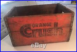 Old Vintage Orange Crush Soda Bottle Case 1954 Schenectady Ny