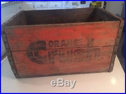 Old Vintage Orange Crush Soda Bottle Case 1954 Schenectady Ny