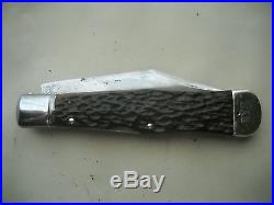 Old antique new york knife co. 5 1/2 inch coke bottle lock back pocket knife