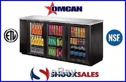 Omcan 31863 Commercial 73-inch 19.6 cu. Ft. 3 Doors Bottle Cooler New York