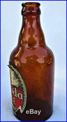 Oneida Brewing Co. Utica NY glass beer bottle ale Paper Label