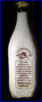Original 1965 Woodstock Music Festival Yasgur Farms Bethel NY dairy milk bottle