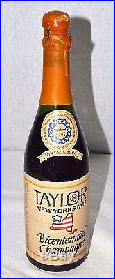 Original 1966 Taylor New York State bicentennial Champagne Full Bottle T44