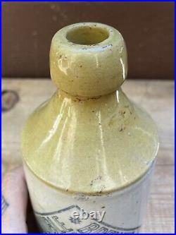 Original Antique Ceramic Stoneware'A' Double Brewed Ginger Beer Bottle NEW YORK