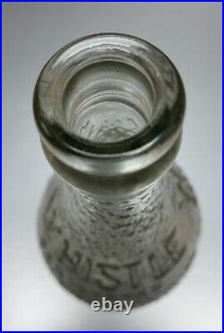 Original Antique Whistle soda 24oz embossed bottle Manhattan New York