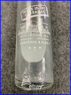 Original Vintage Spatz 8oz acl soda bottle NY brown white bird label