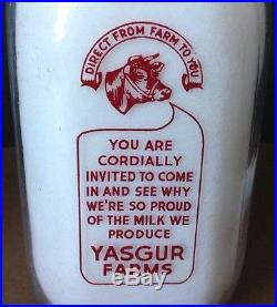 Original Yasgur Farms Dairy Milk Bottle Bethel NY Woodstock Music Festival VTG