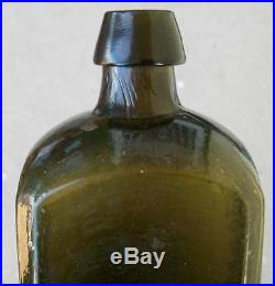 PONTIL OLIVE GREEN With CITRON DR. TOWNSENDS SARSAPARILLA ALBANY NEW YORK BOTTLE
