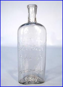 Pontiled Mitchell Rochester Ny Clear (flint) Open Pontil Medicine Bottle