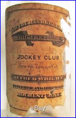 Palmer's Jockey Club Perfumes Bottle w Reverse Glass Label Rochester NY